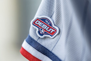 For the first time, Major League Baseball (MLB) players who are making their debuts will wear a special patch on their jerseys. Image courtesy of Fanatics Collectibles
