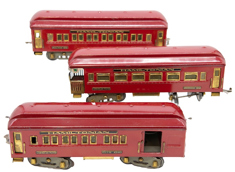American Flyer Hamiltonian model trains, lot of three, estimated at $500-$700