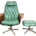 Mid-century Modern Charles Eames-style reclining lounge chair and ottoman for Herman Miller, $832