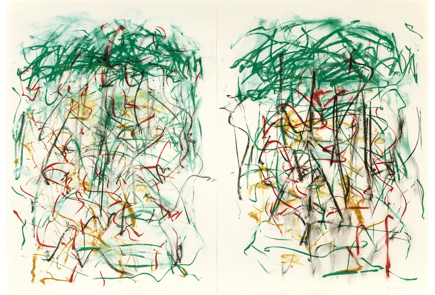 Joan Mitchell, ‘Sunflowers I’ diptych, estimated at $40,000-$60,000. Image courtesy of Heritage Auctions (ha.com)