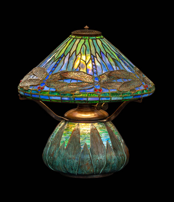 Tiffany Dragonfly lamp, Tiffany Studios, New York, early 1900s. Private collection. Location: Museum of Botany & the Arts. Image courtesy of Marie Selby Botanical Gardens