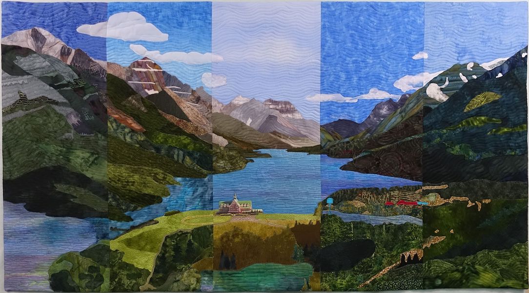 Chris Perren, Canmore, ‘Peace Park Skyline,’ 2019. Photo courtesy of the New England Quilt Museum