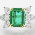 Tiffany & Co. platinum, diamond and emerald ring, estimated at $20,000-$30,000