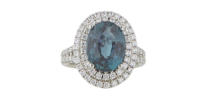 Jaw-dropping alexandrite and diamond ring at Crescent City, March 17-18