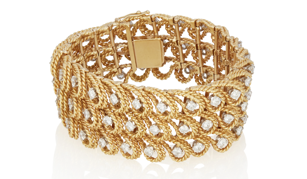 Van Cleef & Arpels 18K yellow and white gold and diamond bracelet, estimated at $15,000-$20,000