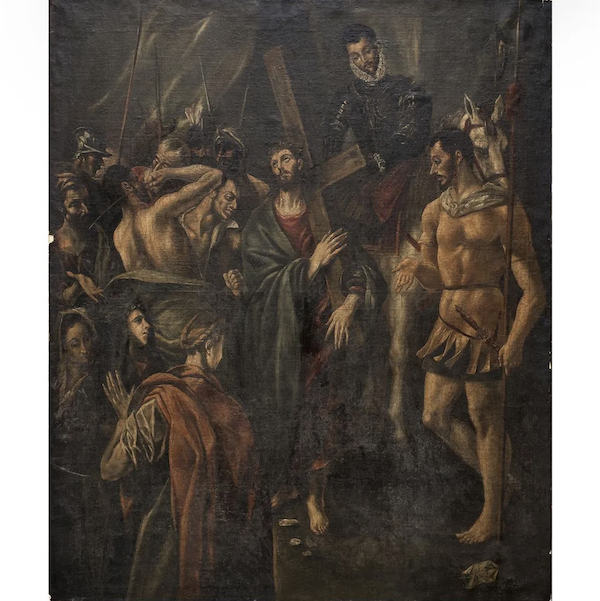 Untitled religious painting credited to the Circle of El Greco, estimated at $20,000-$40,000