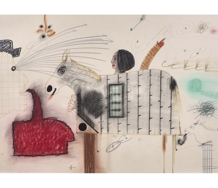 Untitled 1971 work on paper by Roy Dean De Forest, estimated at $6,000-$9,000