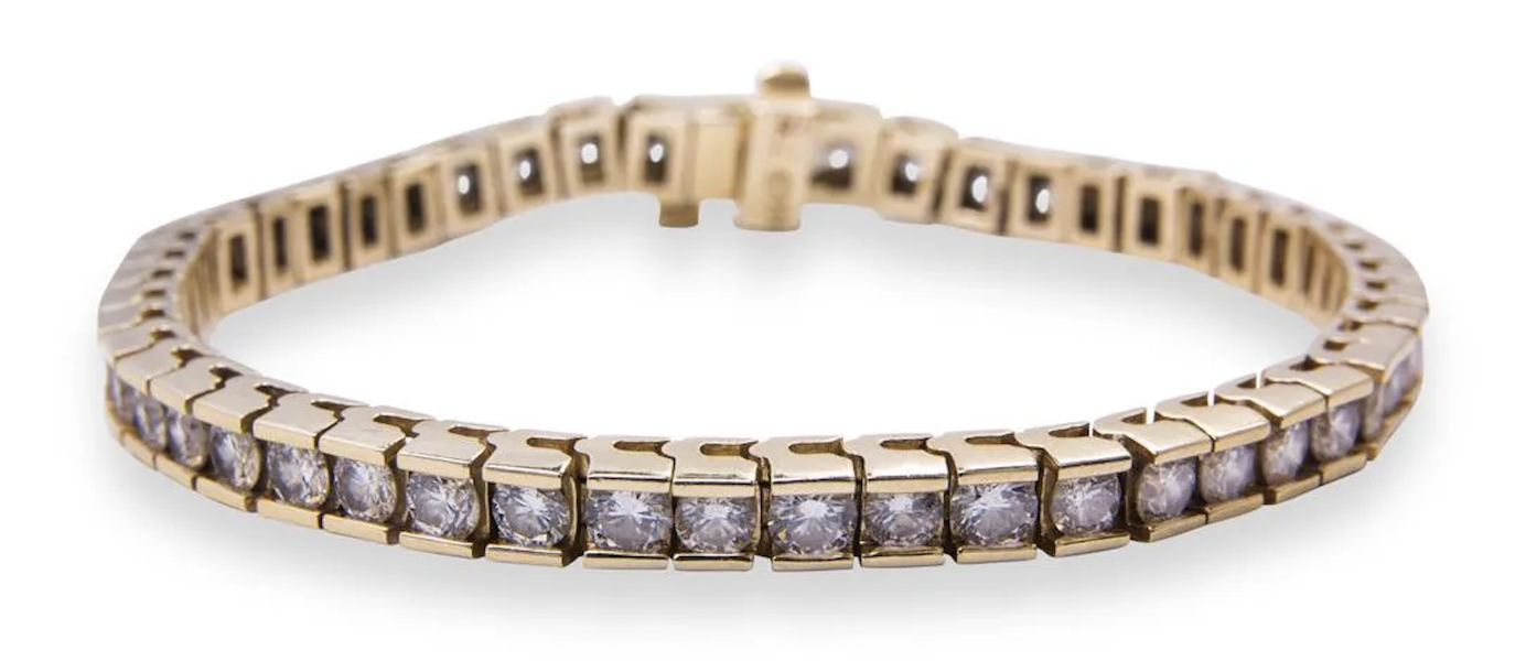 14K gold and diamond bracelet, estimated at $2,000-$4,000