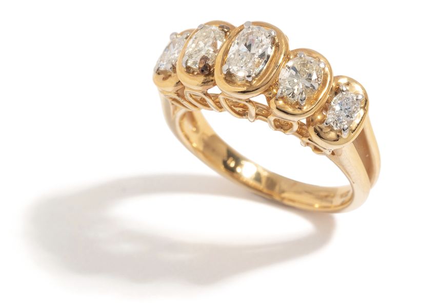 Oscar Heyman gold and diamond ring, estimated at $800-$1,200