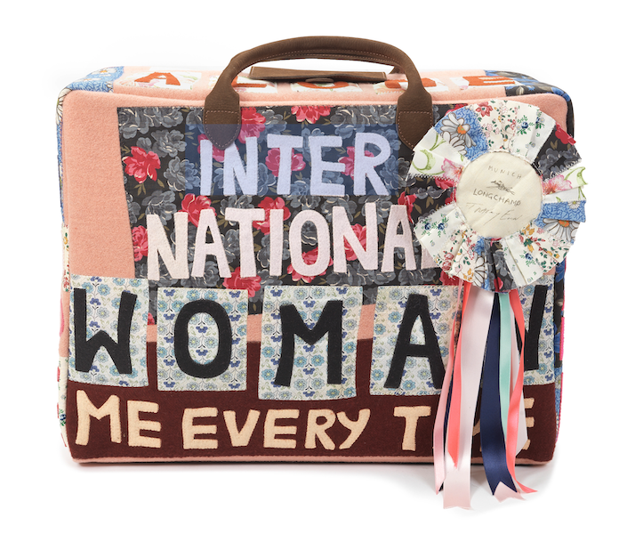 Limited edition Tracey Emin Longchamp International Woman suitcase, estimated at £2,000-£3,000. Image courtesy of Bonhams