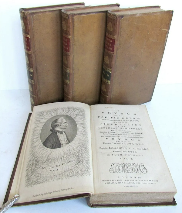 Abridged 1784 account of Captain James Cook’s third and last voyage, estimated at $2,500-$3,000
