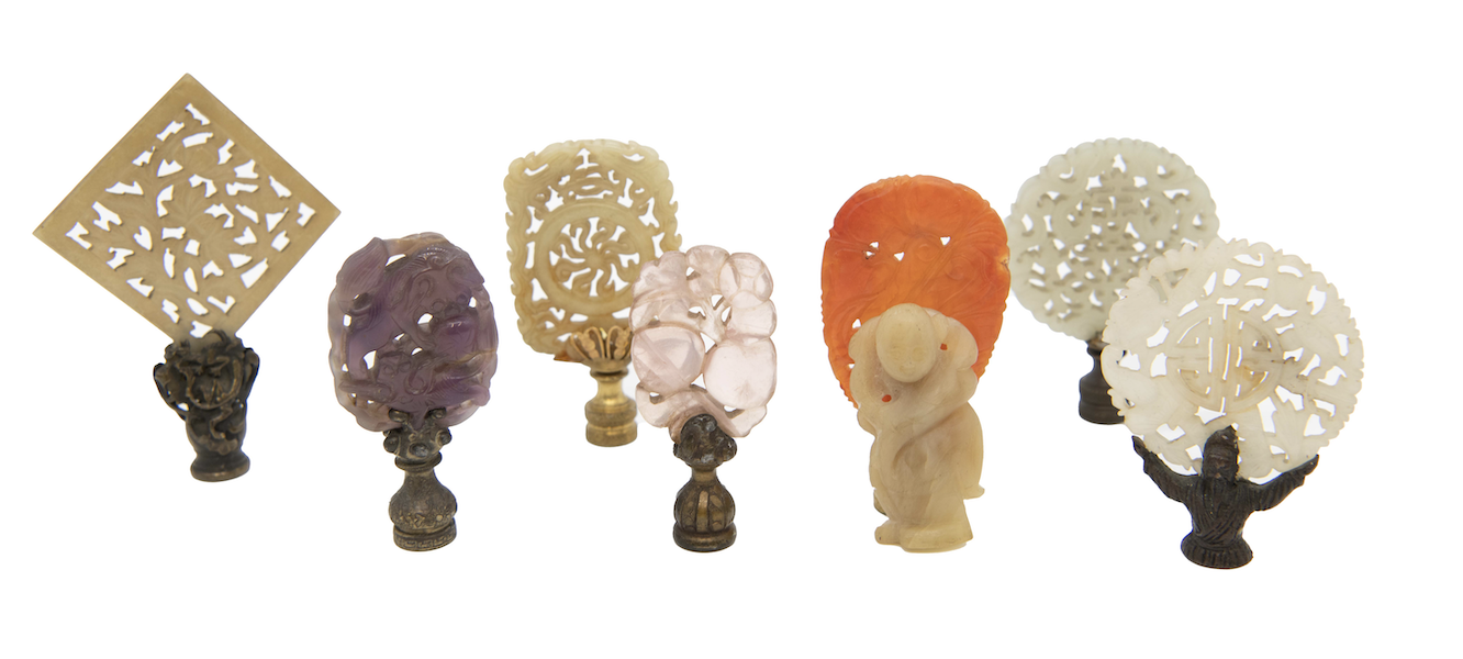 Early 20th-century group of Asian carved jade finials, $1,408