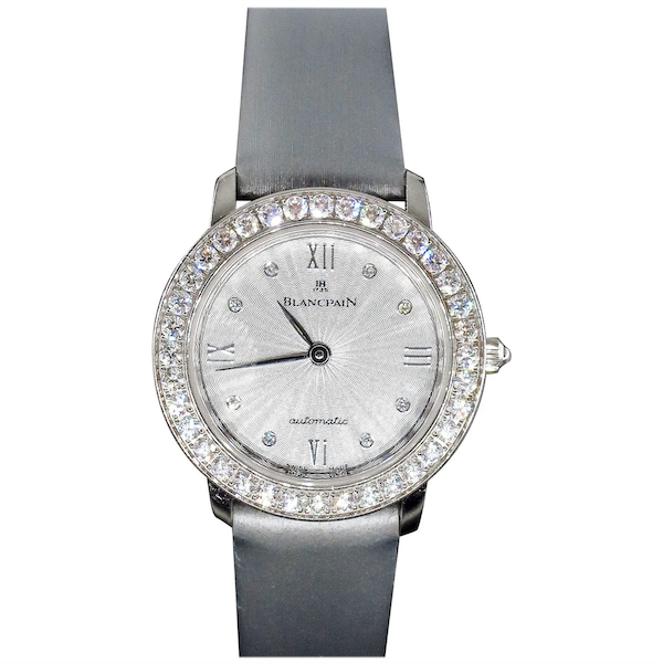 Blancpain 18K white gold and diamond ladies’ watch, estimated at $7,000-$8,000