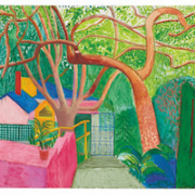 David Hockney, ‘The Gate,’ Painted in 2000, estimated at $6 million-$8 million. Image courtesy of Christie’s Images Ltd. 2023