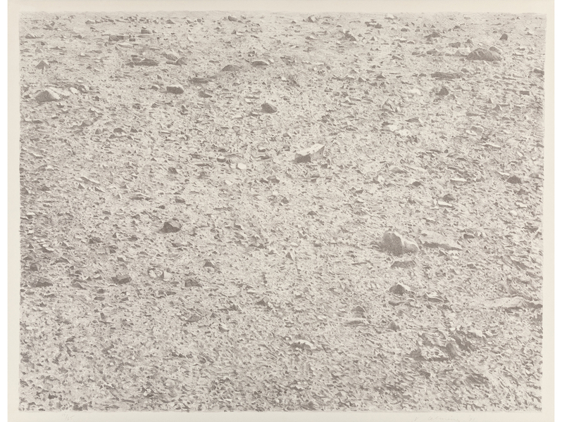 Vija Celmins, ‘Untitled (Desert)’ from the 1971 Untitled series, estimated at $25,000-$35,000. Image courtesy of Heritage Auctions (ha.com)