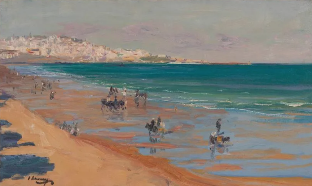 Tangier was one of Sir John Lavery’s favorite places to visit. His 1911 painting ‘The Beach, Tangier’ realized $62,500 plus the buyer’s premium in July 2019. Image courtesy of Capsule Auctions and LiveAuctioneers.