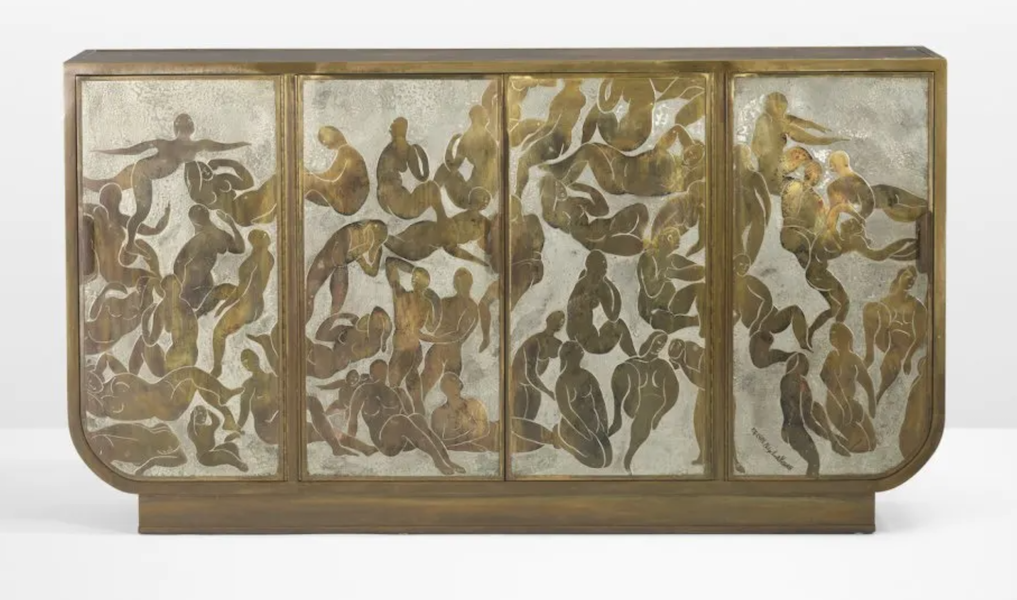 A circa-1968 Philip and Kelvin LaVerne Bather’s sideboard or cabinet achieved $85,000 plus the buyer’s premium in November 2016. Image courtesy of Wright and LiveAuctioneers.