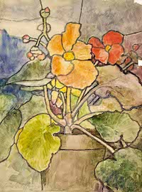 Tiffany Studios trio of watercolor studies at Capsule Auctions, March 16