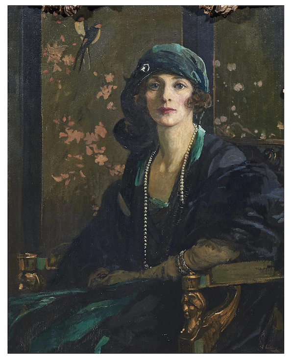 A portrait of Mrs. Dudley Ward by Sir John Lavery earned $110,000 plus the buyer’s premium in February 2021. Image courtesy of Clars Auction Gallery and LiveAuctioneers.