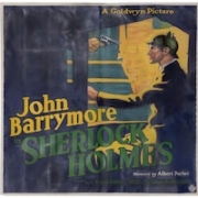 1922 six-sheet movie poster for ‘Sherlock Holmes,’ starting John Barrymore, possibly unique, estimated at $4,000-$6,000