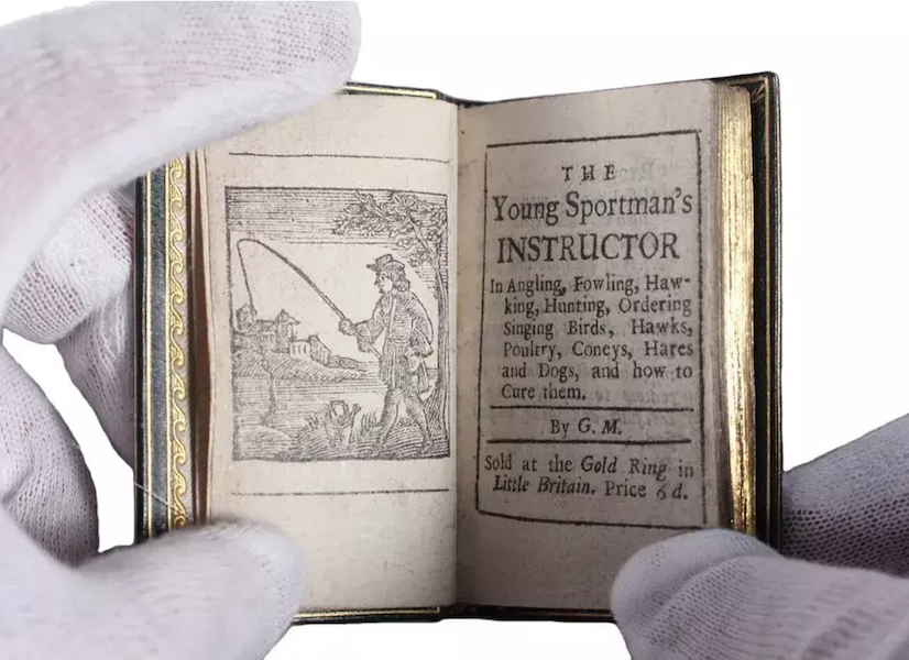 A circa-1705 copy miniature book hunting manual written for an audience of young men attained $7,500 plus the buyer’s premium in February 2016. Image courtesy of Thomaston Place Auction Galleries and LiveAuctioneers