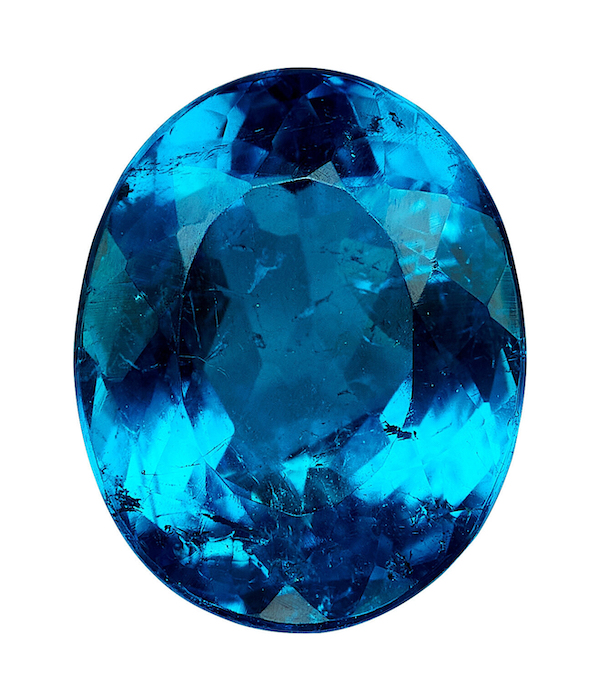 2.64-carat oval-shape blue Paraiba tourmaline, estimated at $40,000-$60,000. Image courtesy of Heritage Auctions ha.com