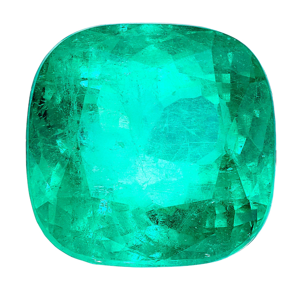 42.66-carat Colombian emerald, estimated at $50,000-$75,000. Image courtesy of Heritage Auctions ha.com