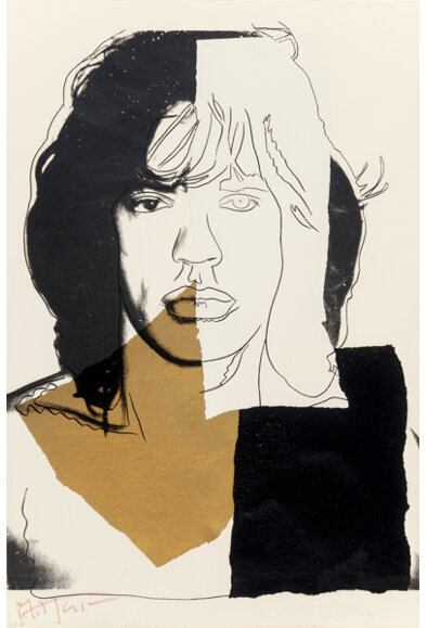 Andy Warhol, ‘Mick Jagger,’ $131,250. Image courtesy of Heritage Auctions ha.com