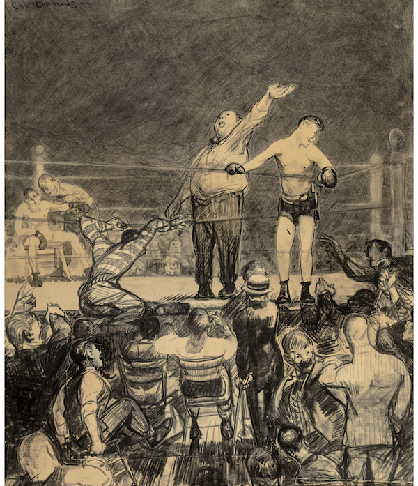 George Wesley Bellows, ‘Introducing the Champion,’ estimated at $300,000-$500,000. Image courtesy of Heritage Auctions, ha.com