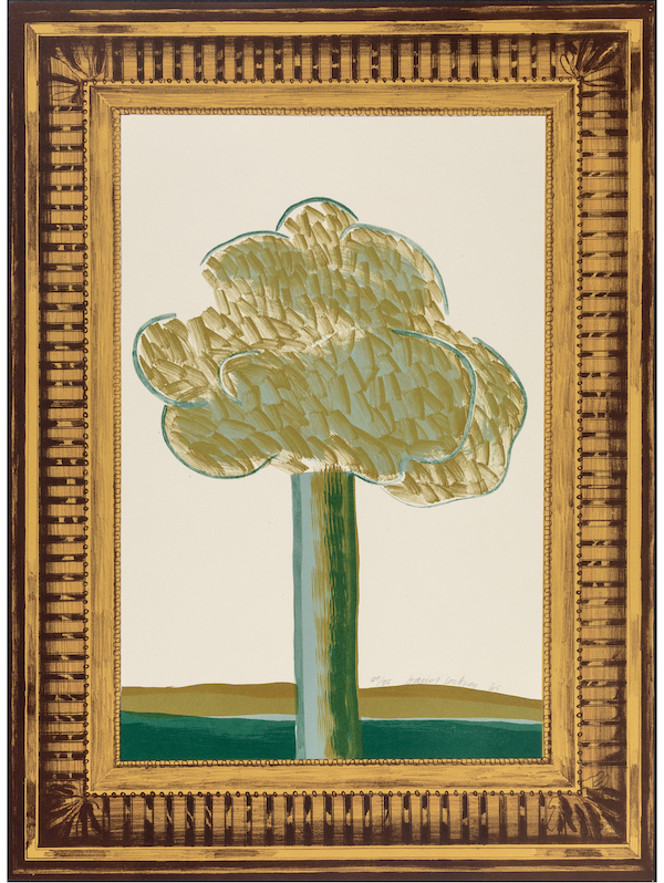 David Hockney, ‘A Picture of a Landscape in an elaborate Gold Frame, from A Hollywood Collection,’ $15,000. Image courtesy of Heritage Auctions ha.com