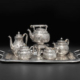 Gorham five-piece silver tea and coffee service with matching tray, $31,500