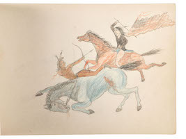 Rosebud Agency sketchbook with images by a Native artist known as Jack, estimated at $50,000-$75,000