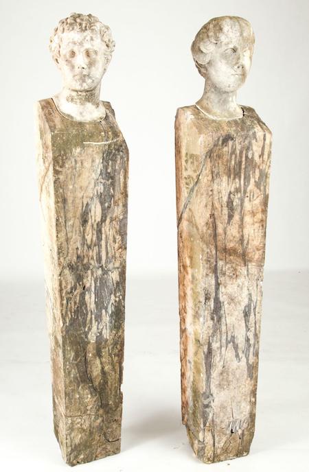 Pair of Roman marble herms, estimated at $3,000-$6,000