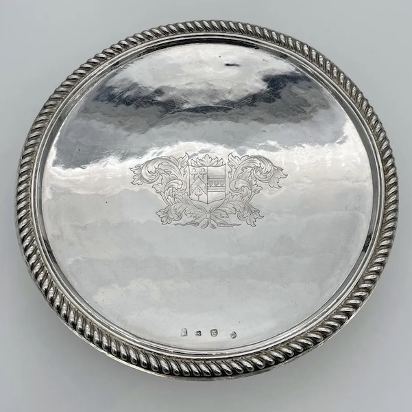 William and Mary silver tazza made in London in 1692 by William Gamble (shown from the top), estimated at $19,000-$23,000