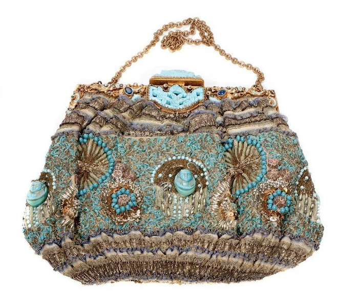 1920s Egyptian Revival beaded and embroidered purse, estimated at $100-$200