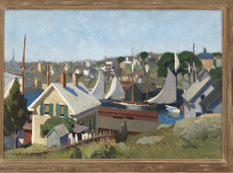 Edward Hopper, ‘Gloucester Harbor,’ 1912. Oil on canvas, 26 3/8 by 38 5/16in. (67 by 97.3cm). Whitney Museum of American Art, New YorkJosephine N. Hopper bequest, 70.1204. Digital image © Whitney Museum of American Art / Licensed by Scala / Art Resource, NY. © 2023 Heirs of Josephine N. Hopper / Licensed by Artists Rights Society (ARS), NY 