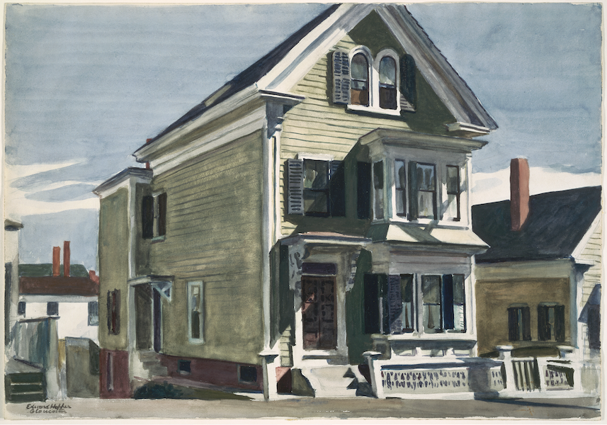 Edward Hopper, ‘Anderson’s House,’ 1926. Watercolor over graphite pencil on paper, 13 15/16 by 19 15/16in. (35.4 by 50.7cm). Museum of Fine Arts, Boston, bequest of John T. Spaulding, 48.720. Photograph © 2023, Museum of Fine Arts, Boston. © 2023 Heirs of Josephine N. Hopper / Licensed by Artists Rights Society (ARS), NY 