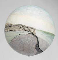 Detail of Russell Crotty untitled suspended globe, $10,080. Image courtesy of Doyle and LiveAuctioneers