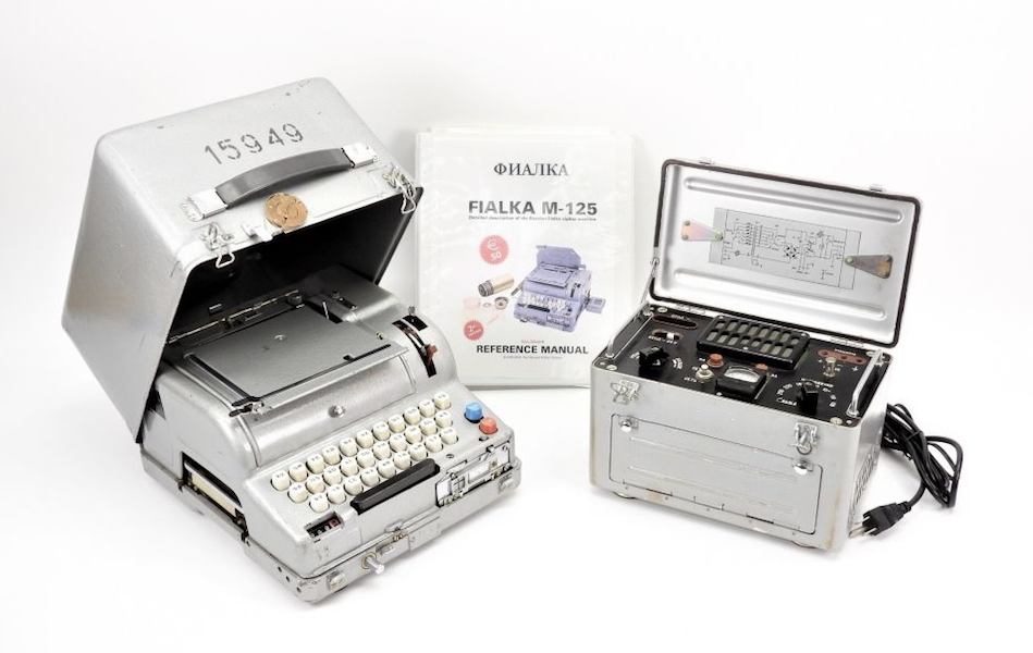 1960s Russian Fialka M-125 cipher machine with English manual, estimated at $8,000-$12,000 