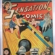 Copy of DC Comics ‘Sensation Comics’ #13 from January 1943, graded CGC 3.0, with a classic wartime cover by H. G. Peter showing Wonder Woman at a bowling alley, estimated at $2,000-$3,000