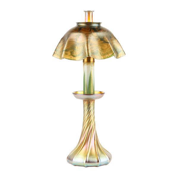 Tiffany Studios favrile glass candlestick lamp, CA$6,490