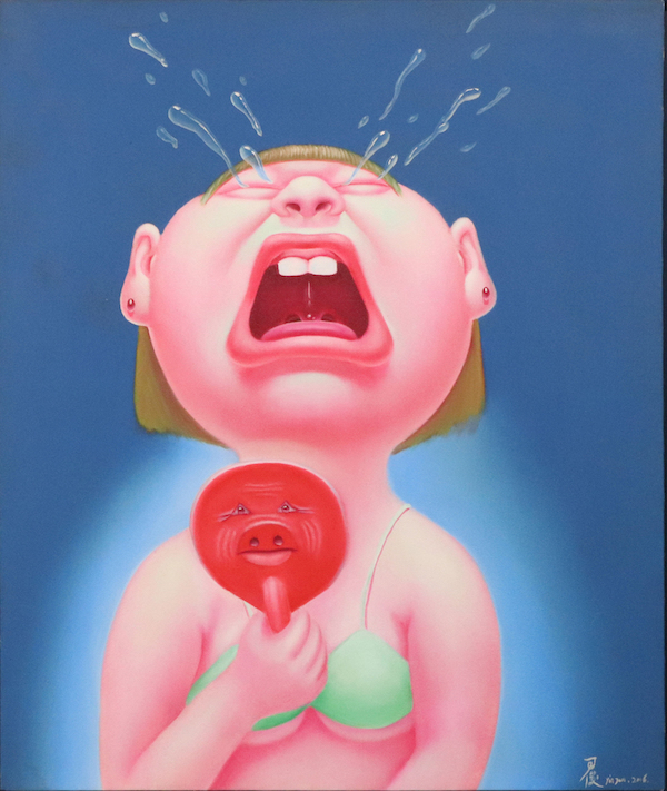 Yin Jun, ‘Crying Girl,’ estimated at $6,000-$8,000. Image courtesy of Nye & Company Auctioneers