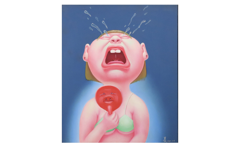 Yin Jun, ‘Crying Girl,’ estimated at $6,000-$8,000. Image courtesy of Nye & Company Auctioneers