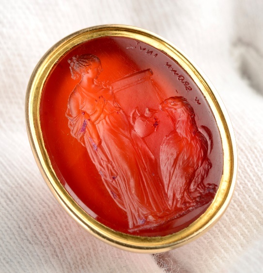 Fob with carnelian carved by British artisan William Brown, estimated at £1,000-£1,500