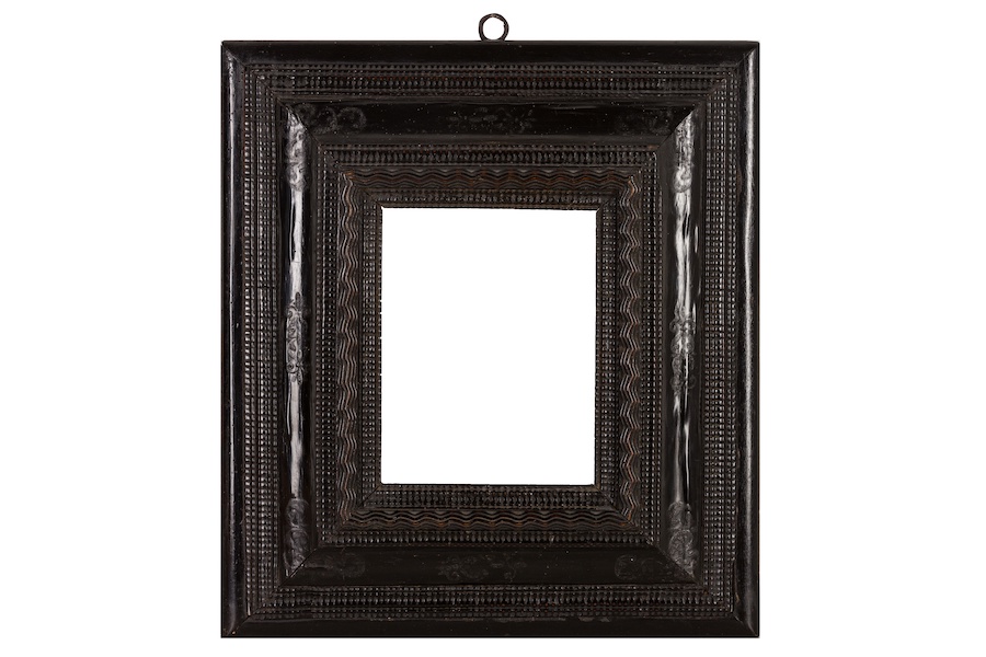 A standout within the 40 lots of period picture frames on offer is an ebonized ‘ripple’ frame made in 17th-century Northern Italy. Its estimate is £600-£800. 