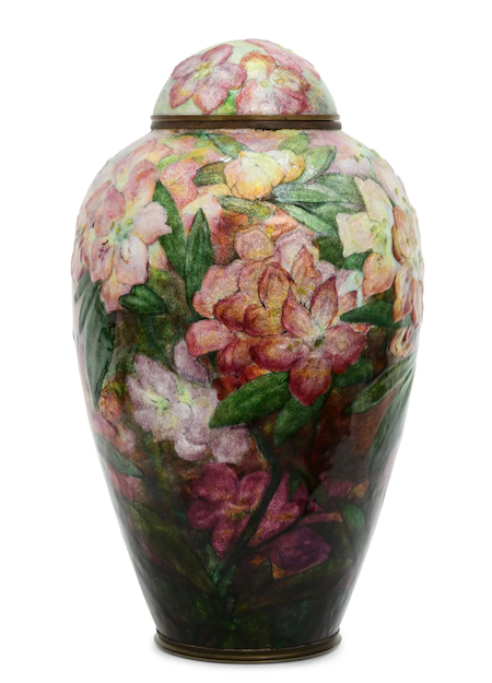 Circa-1935 Camille Faure covered vase, estimated at $18,000-$22,000
