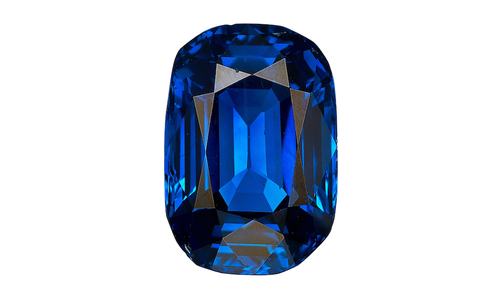 Brilliant blue 13.87-carat Madagascar sapphire, $200,000. Image courtesy of Heritage Auctions, ha.com