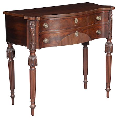 Classical serving table made in Salem, Mass., estimated at $1,500-$2,500. Image courtesy of Doyle and LiveAuctioneers