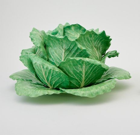 Dodie Thayer lettuce ware large tureen with stand, estimated at $5,000-$8,000. Image courtesy of Doyle and LiveAuctioneers