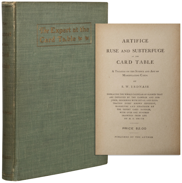‘The Expert at the Card Table’ by the pseudonymous author S.W. Erdnase, estimated at $6,000-$9,000